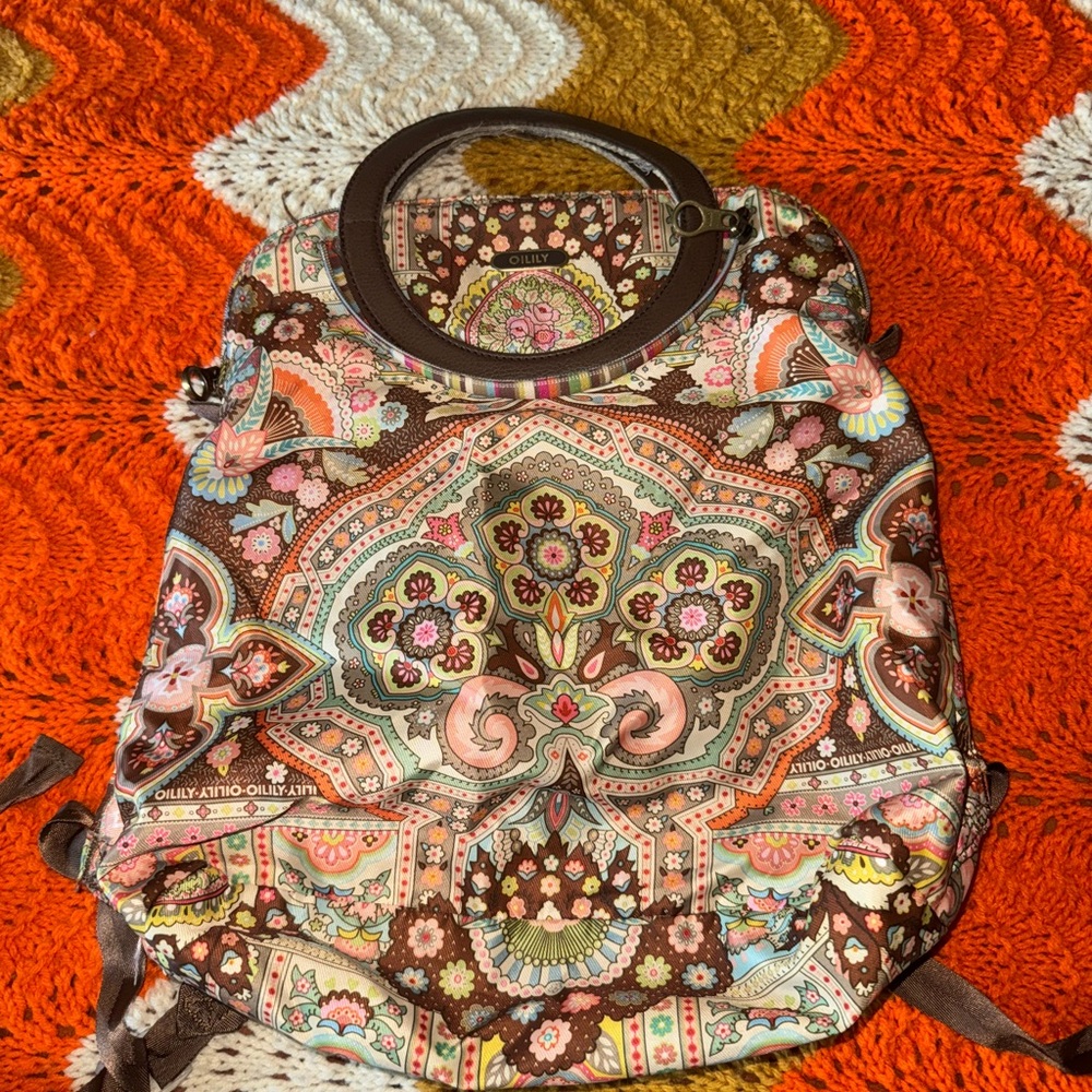 Oilily Multicolor Floral Folding Backpack